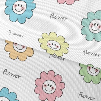Colorful Smiling Flowers Waterproof Oxford