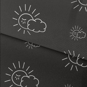 Simple Lines Of Sun And Clouds Waterproof Oxford
