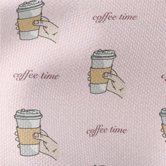 Hands Holding Aromatic Coffee Waterproof Canvas