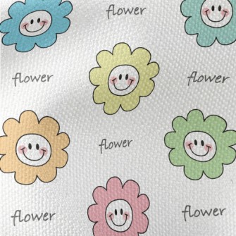 Colorful Smiling Flowers Waterproof Canvas
