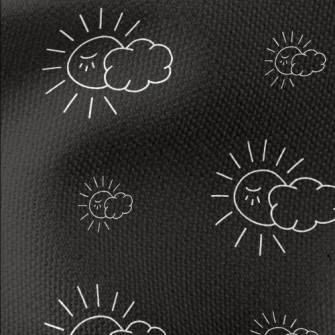 Simple Lines Of Sun And Clouds Waterproof Canvas