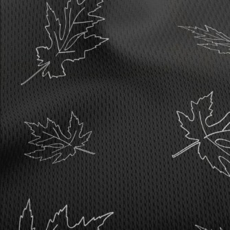 Maple Leaf With Simple Lines Athletic Mesh Flat Back