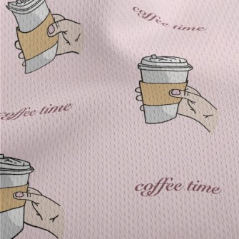Hands Holding Aromatic Coffee Athletic Mesh Flat Back