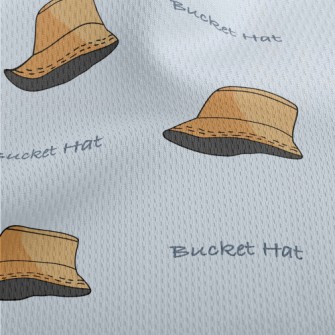 Plain Style Bucket Hat Athletic Mesh Flat Back
