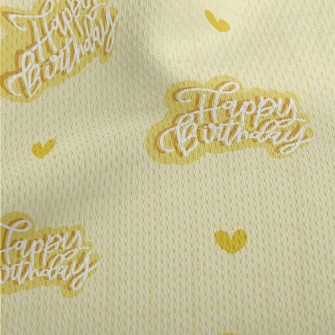Happy Birthday In English Athletic Mesh Flat Back