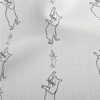 Standing Dancing Cat Athletic Mesh Flat Back