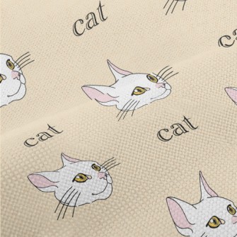 Realistic And Simple Cat Performance Linen