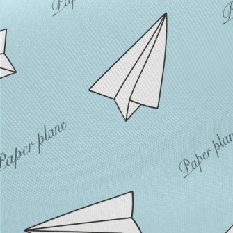 White Paper Airplane Twill