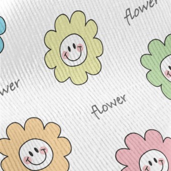 Colorful Smiling Flowers Standard Corduroy