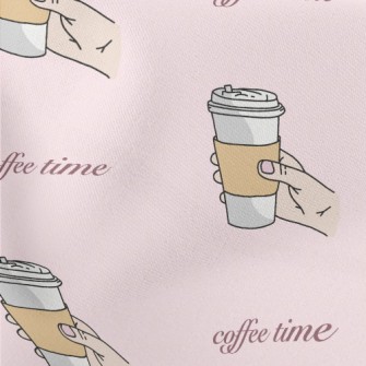 Hands Holding Aromatic Coffee Stretch Ponte