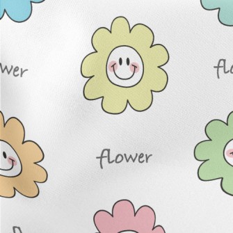 Colorful Smiling Flowers Stretch Ponte