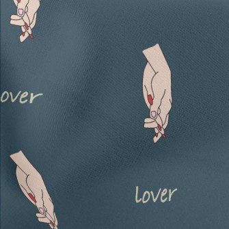 Loving Hand In Hand Pattern Stretch Ponte