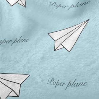 White Paper Airplane Minky
