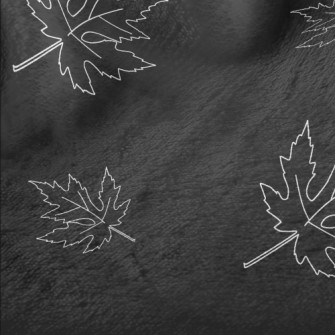 Maple Leaf With Simple Lines Minky