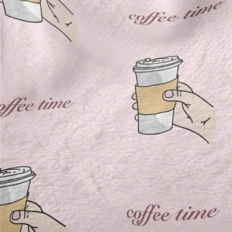 Hands Holding Aromatic Coffee Minky