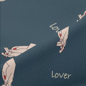 Loving Hand In Hand Pattern Piqué