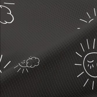 Simple Lines Of Sun And Clouds Piqué