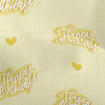 Happy Birthday In English Lightweight Performance Linen