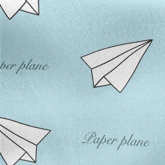 White Paper Airplane Jersey Backed Fleece