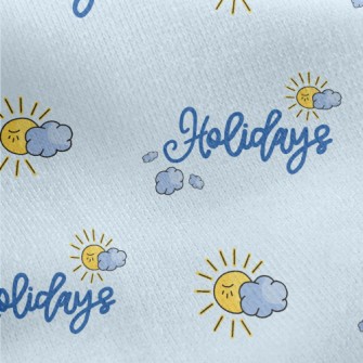 Lovely Sun And Holiday In Engl Jersey Backed Fleece