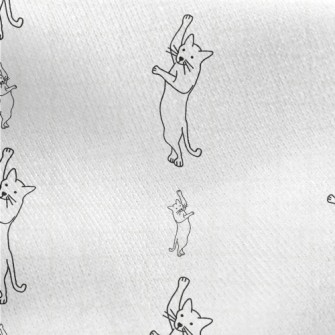 Standing Dancing Cat Jersey Backed Fleece