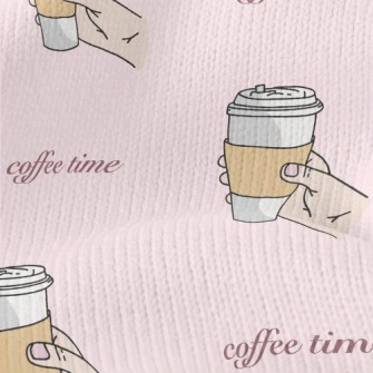 Hands Holding Aromatic Coffee Stretch Jersey