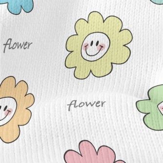 Colorful Smiling Flowers Stretch Jersey