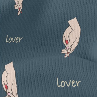 Loving Hand In Hand Pattern Stretch Jersey