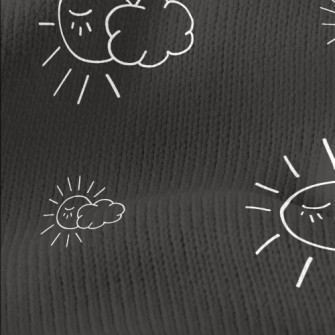 Simple Lines Of Sun And Clouds Stretch Jersey