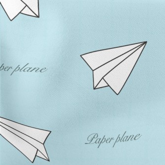 White Paper Airplane Lightweight Cotton Poplin
