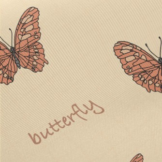Detailed Realistic Butterfly Midweight Cotton Poplin
