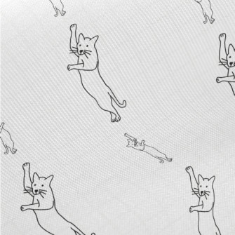 Standing Dancing Cat Midweight Cotton Poplin