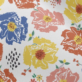 Art Graffiti Flowers Chiffon