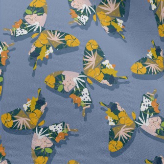 Flowers Wings Butterfly Chiffon