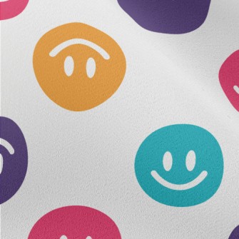 Colorful Upside Down Smiley Fa Chiffon