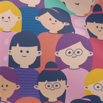 Cute Cartoon Characters Chiffon