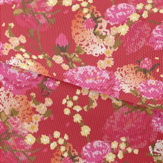 Noble Red Flowers Waterproof Oxford