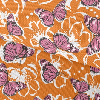 Bright Flowers And Pink Butter Waterproof Oxford
