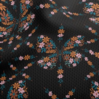 Flowers Make Up Butterflies Athletic Mesh Flat Back