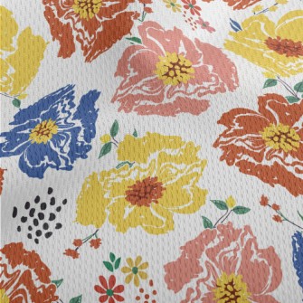 Art Graffiti Flowers Athletic Mesh Flat Back