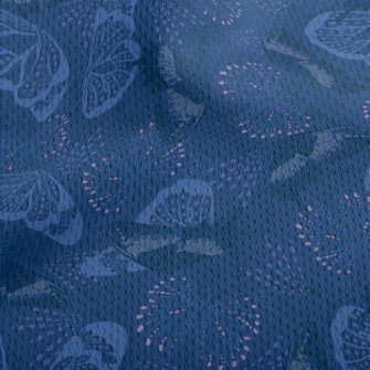 Blue Tears Butterfly Athletic Mesh Flat Back