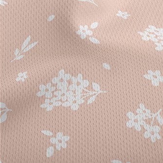 Mini White Flower Bouquet Athletic Mesh Flat Back