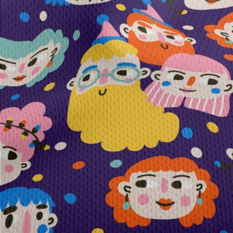 Gorgeous Cartoon Big Head Athletic Mesh Flat Back
