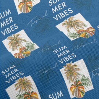 Tropical Rainforest Leaves Performance Linen