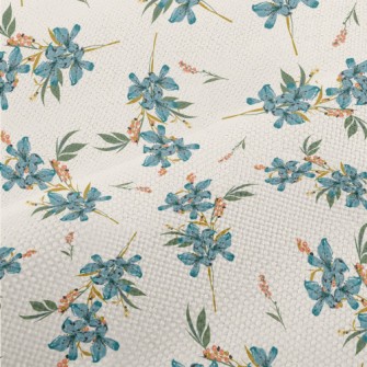 Watercolor Flowers Bouquet Performance Linen