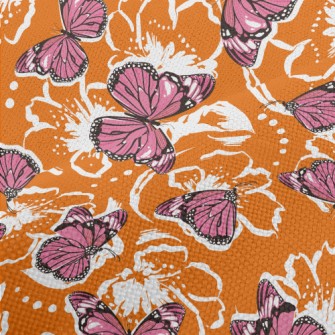 Bright Flowers And Pink Butter Performance Linen