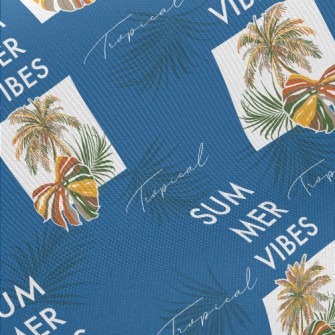 Tropical Rainforest Leaves Twill