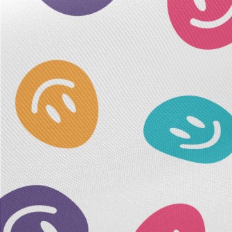 Colorful Upside Down Smiley Fa Twill