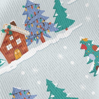Christmas Snow House Standard Corduroy