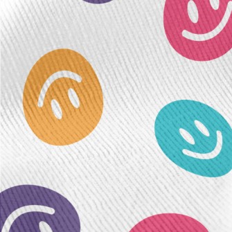 Colorful Upside Down Smiley Fa Standard Corduroy